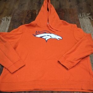 Fanatics NFL Denver Broncos Orange Hoodie with Team Logo